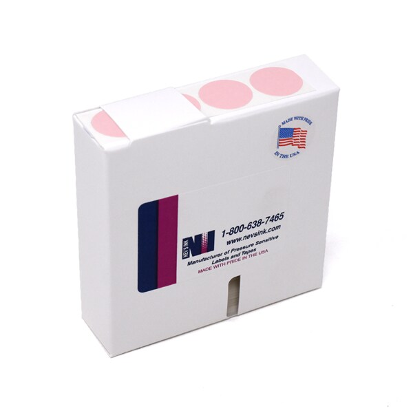 1-1/4" Color Coding Dots Pink - Roll Form